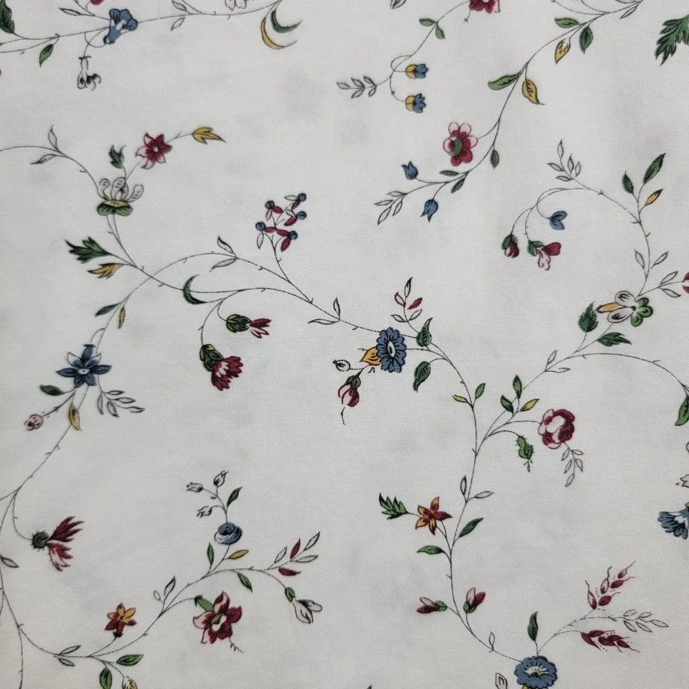 IKEA LJUSÖGA Floral Twin Duvet Cover and Pillowcase Set White Cotton 19489 1609